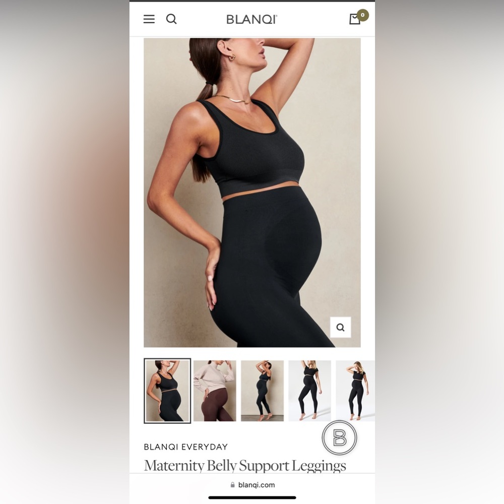 Blanqi black medium maternity leggings